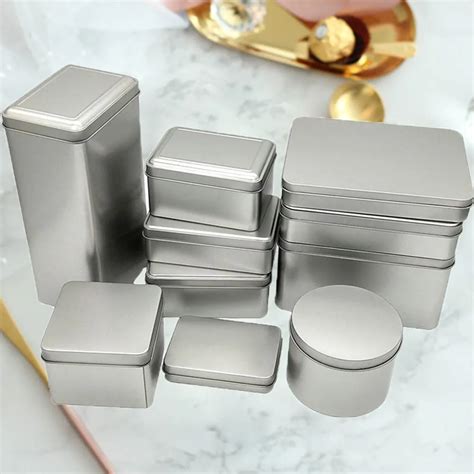 small square tin containers